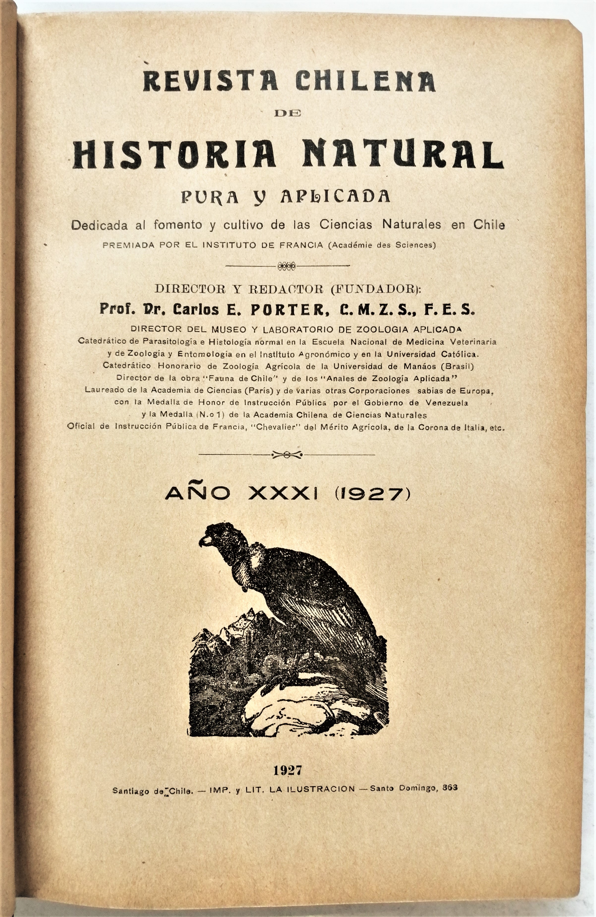 Carlos Porter - Revista Chilena de Historia Natural