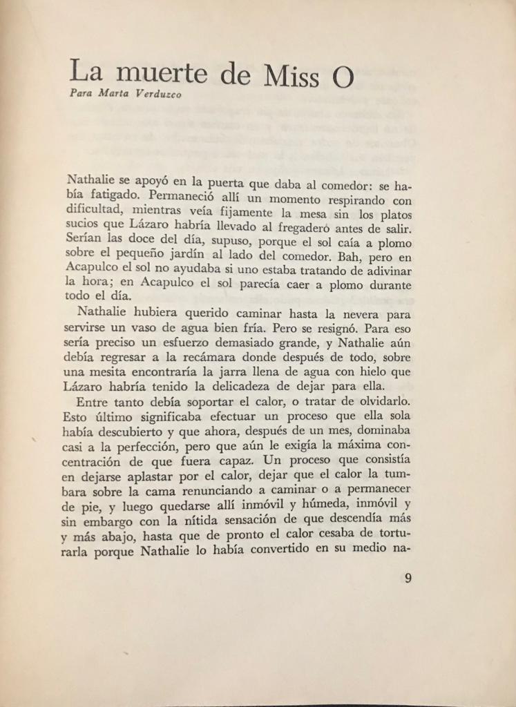 Ulises Carrión. La muerte de Miss O 