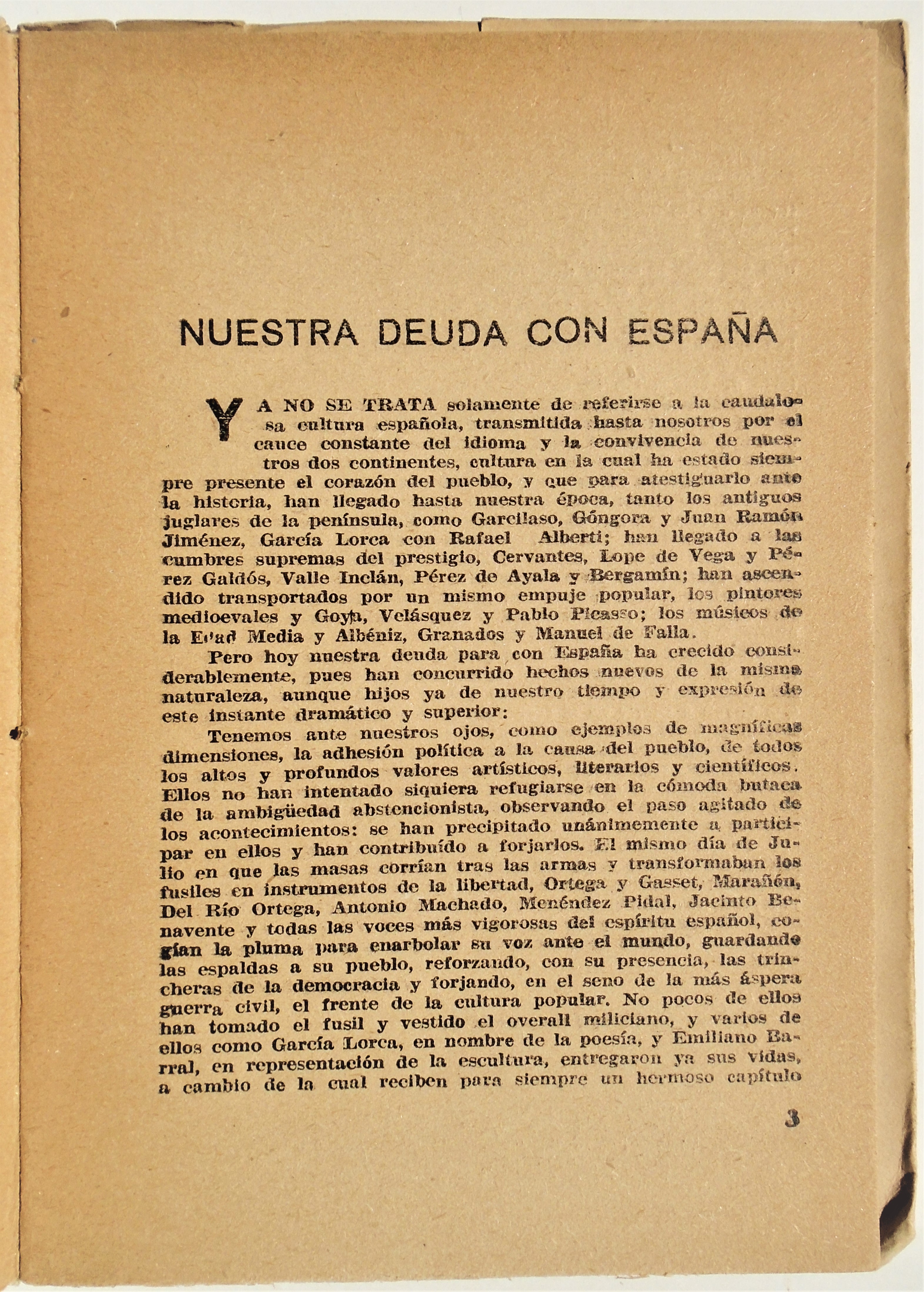 Madre España - Homenaje de los Poetas Chilenos