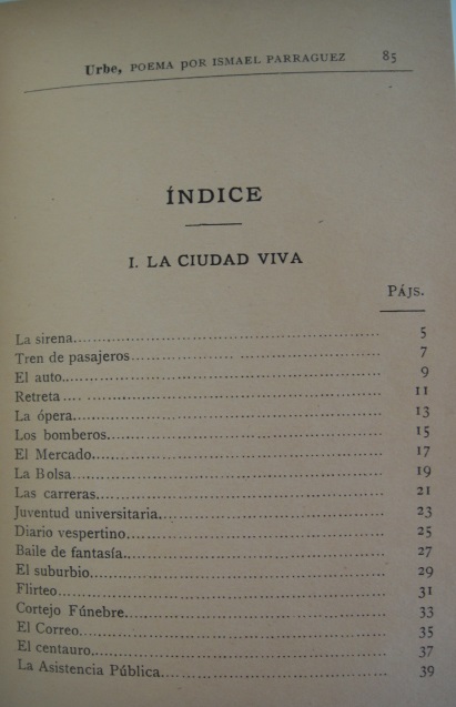 Ismael Parraguez - Urbe: poema en dos cantos i un paréntesis