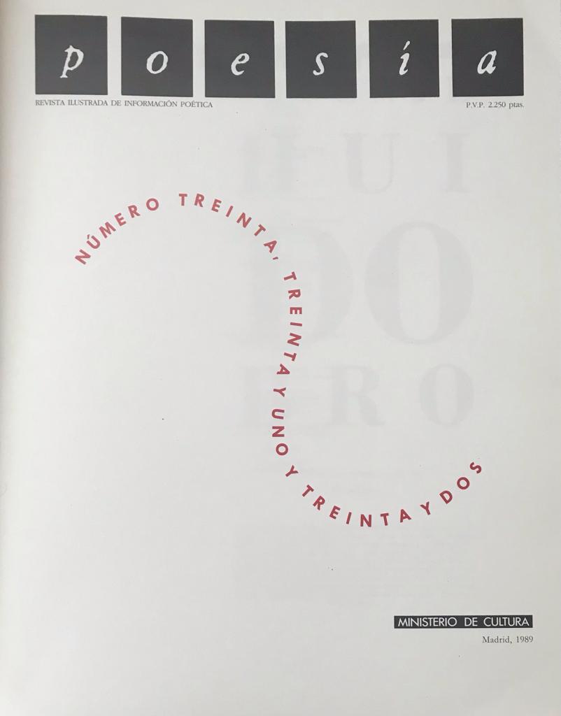 Vicente Huidobro 	Poesia. Revista Ilustrada de Información Poética N°30, 31 y 32. 