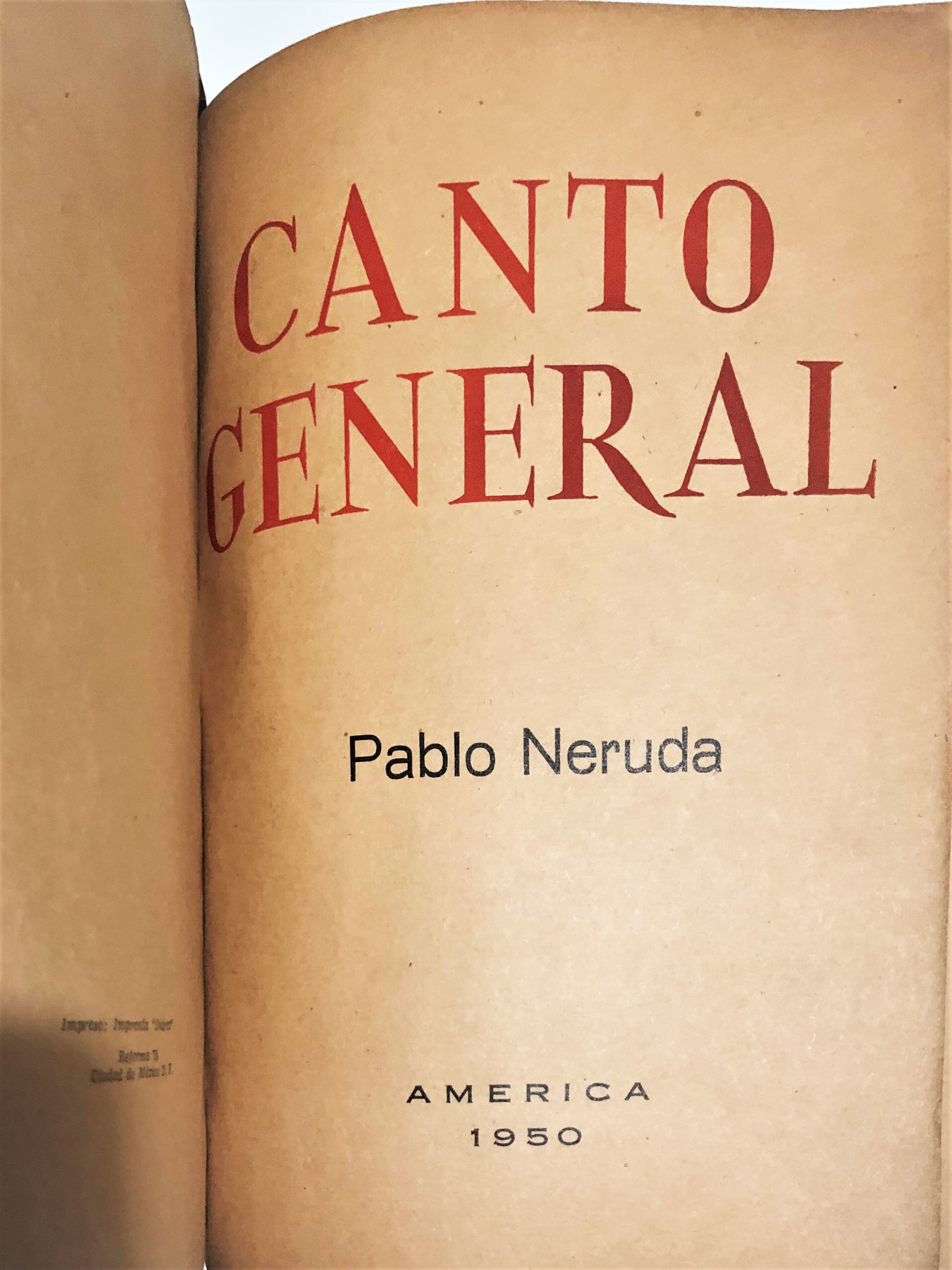 Pablo Neruda - Canto General (Edición clandestina)