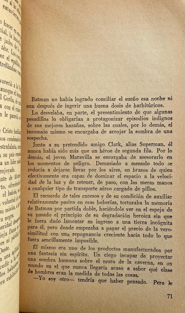 Enrique Lihn 	Batman en Chile o Ocaso de un idolo p solo contra el desierto rojo