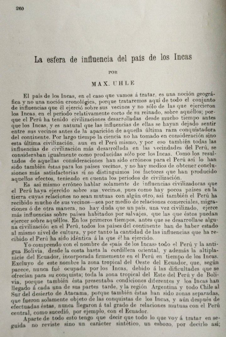 La esfera de influencia del país de los Incas. 