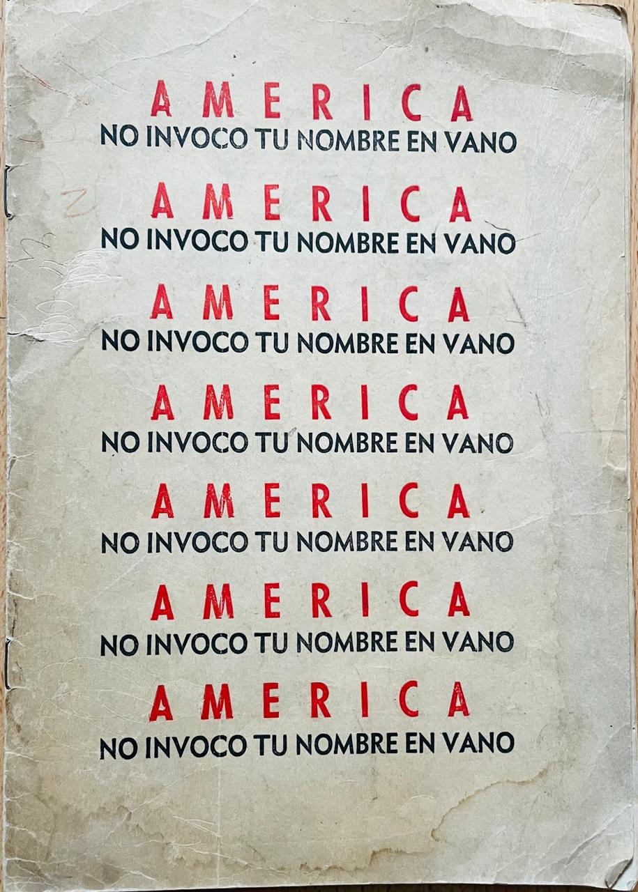 Pablo Neruda  	America. No invoco tu nombre en vano