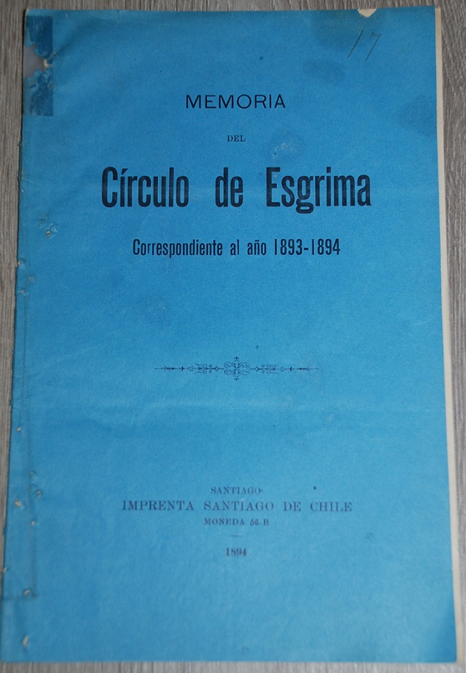 Memoria del circulo de esgrima correspondiente al año 1893 - 1894