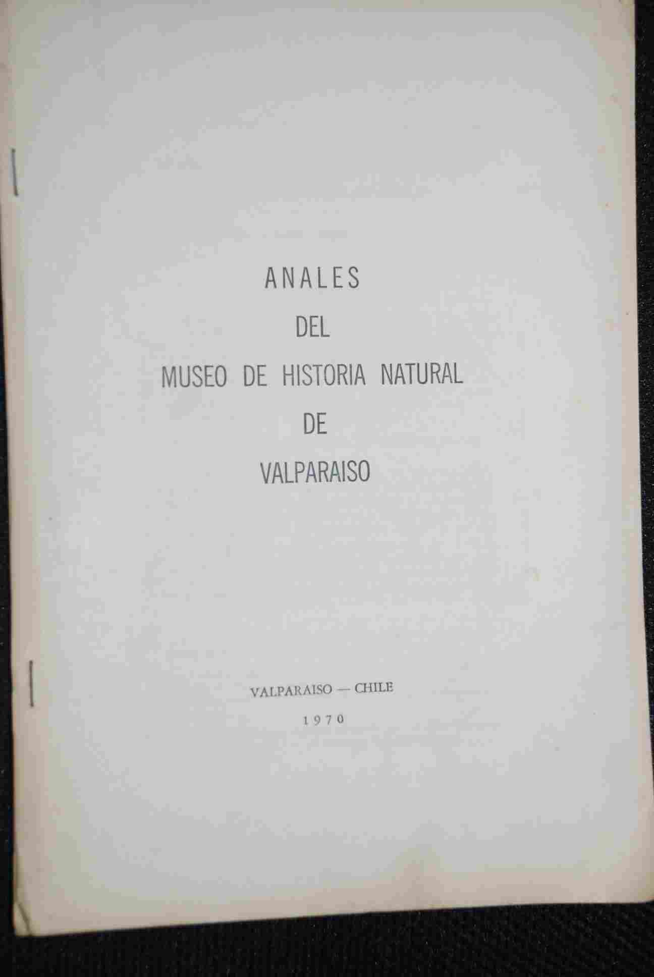 Anales del Museo de Historia Natural de Valparaiso 