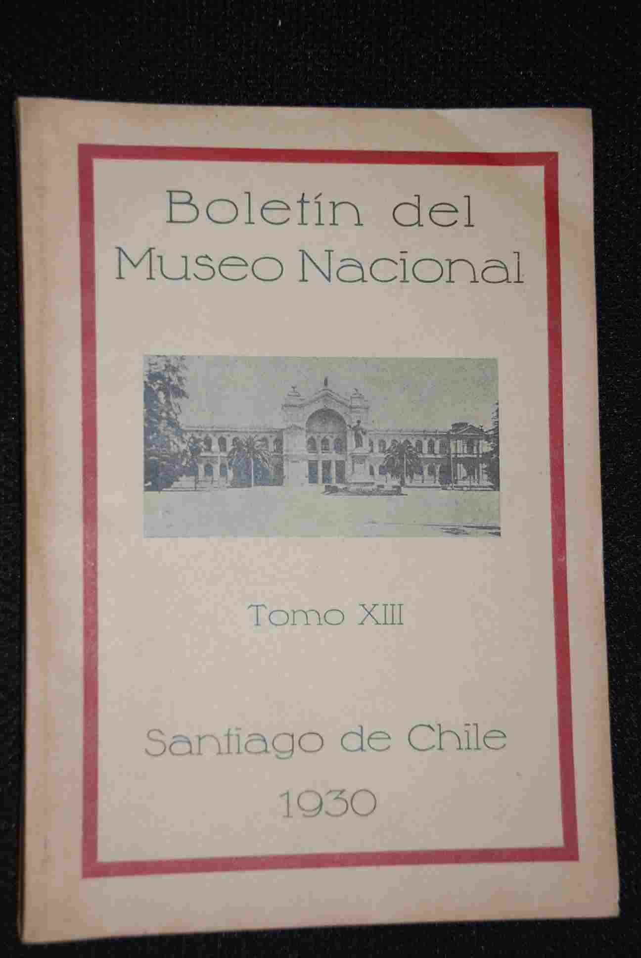 Boletin del Museo Nacional Tomo XIII