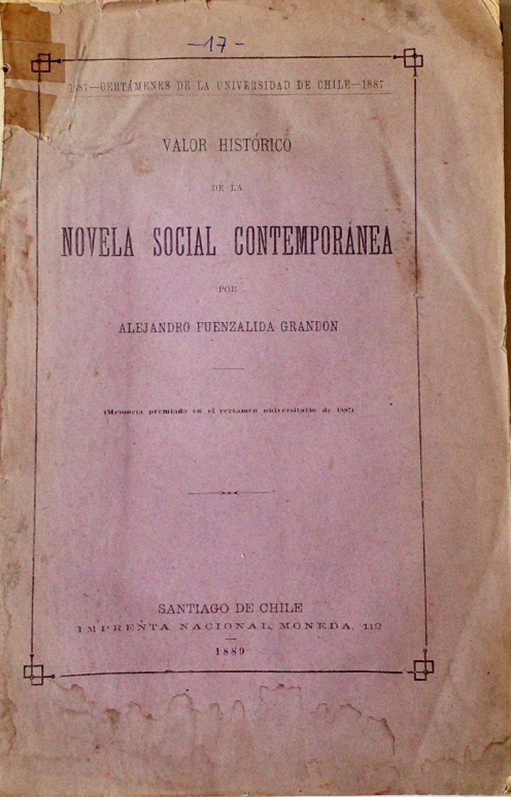 Valor histórico de la Novela Social Contemporanea.