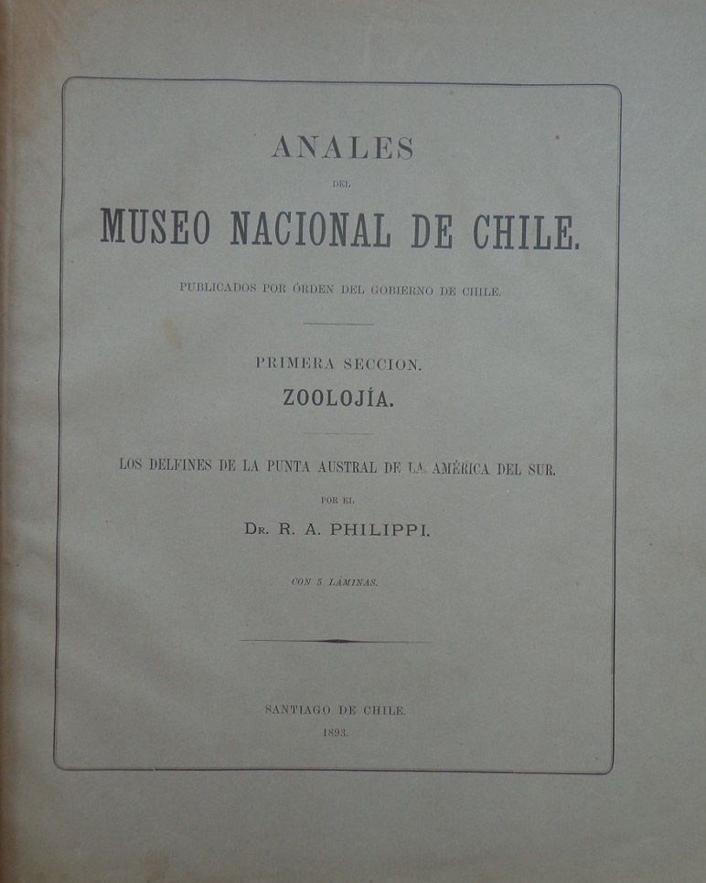 Amando Philippi.Anales del Museo Nacional de Chile