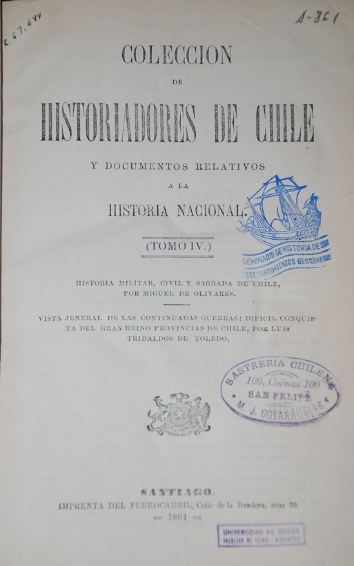 Historia Militar Civil Sagrada Miguel De Olivares 1864