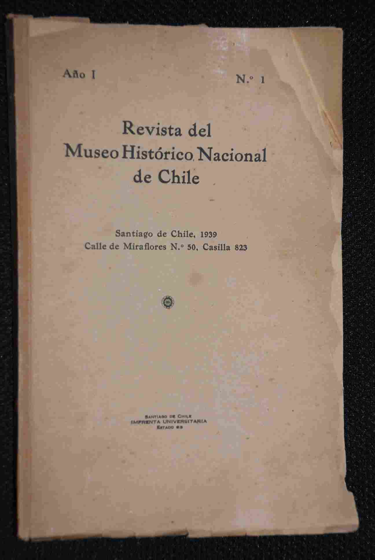 Revista del Museo Nacional de Chile Año 1 N°1