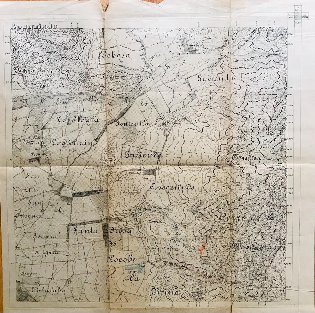 Mapa Físico del sector de Apoquindo 