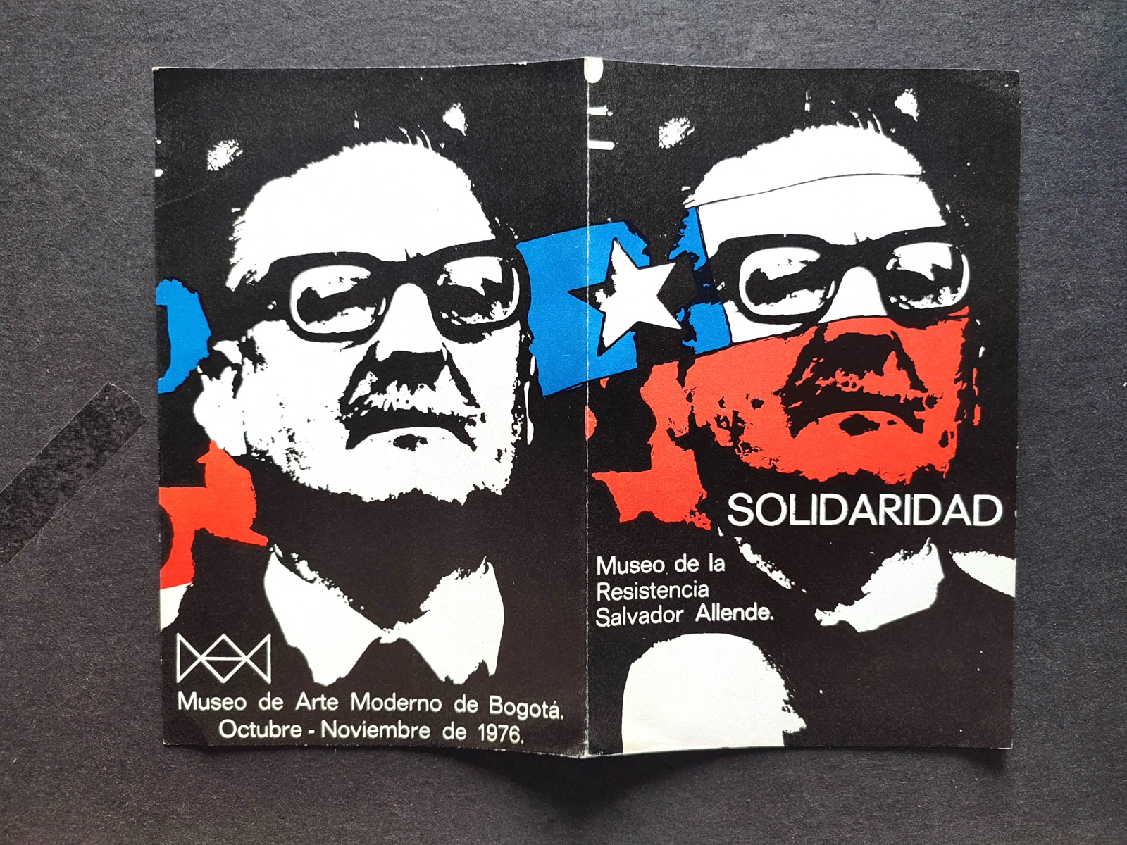 Museo de la Resistencia Salvador Allende / Museo de Arte Moderno de Bogotá.  Solidaridad (folleto)