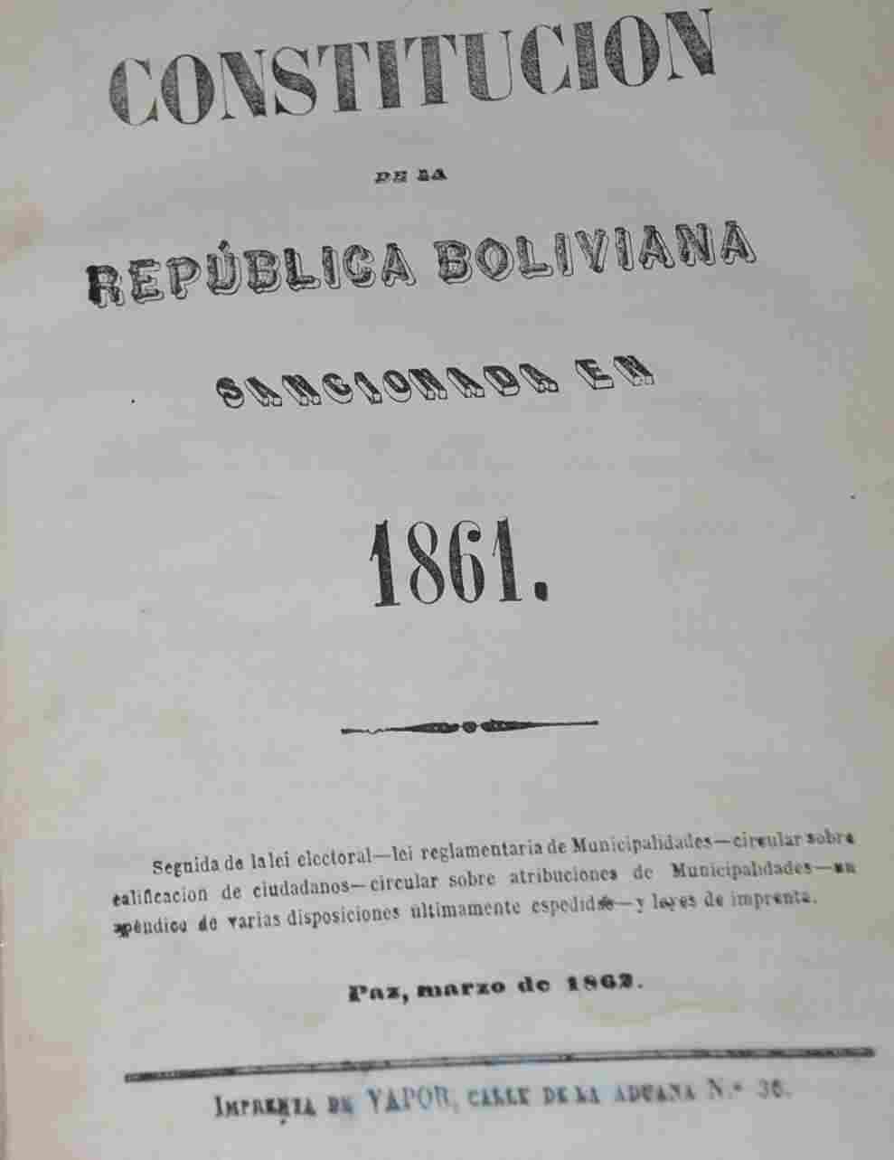 Constitución de la República Boliviana
