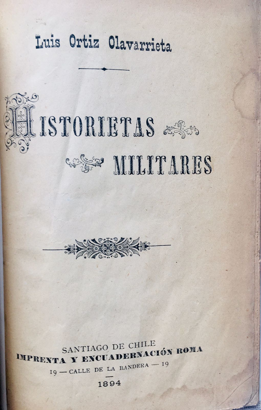 Luis Ortiz Olavarrieta. Historietas  Militares 