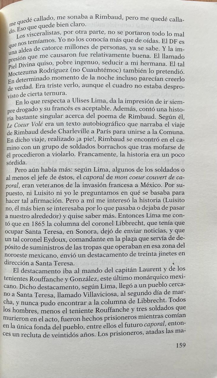Roberto Bolaño	Los detectives salvajes 