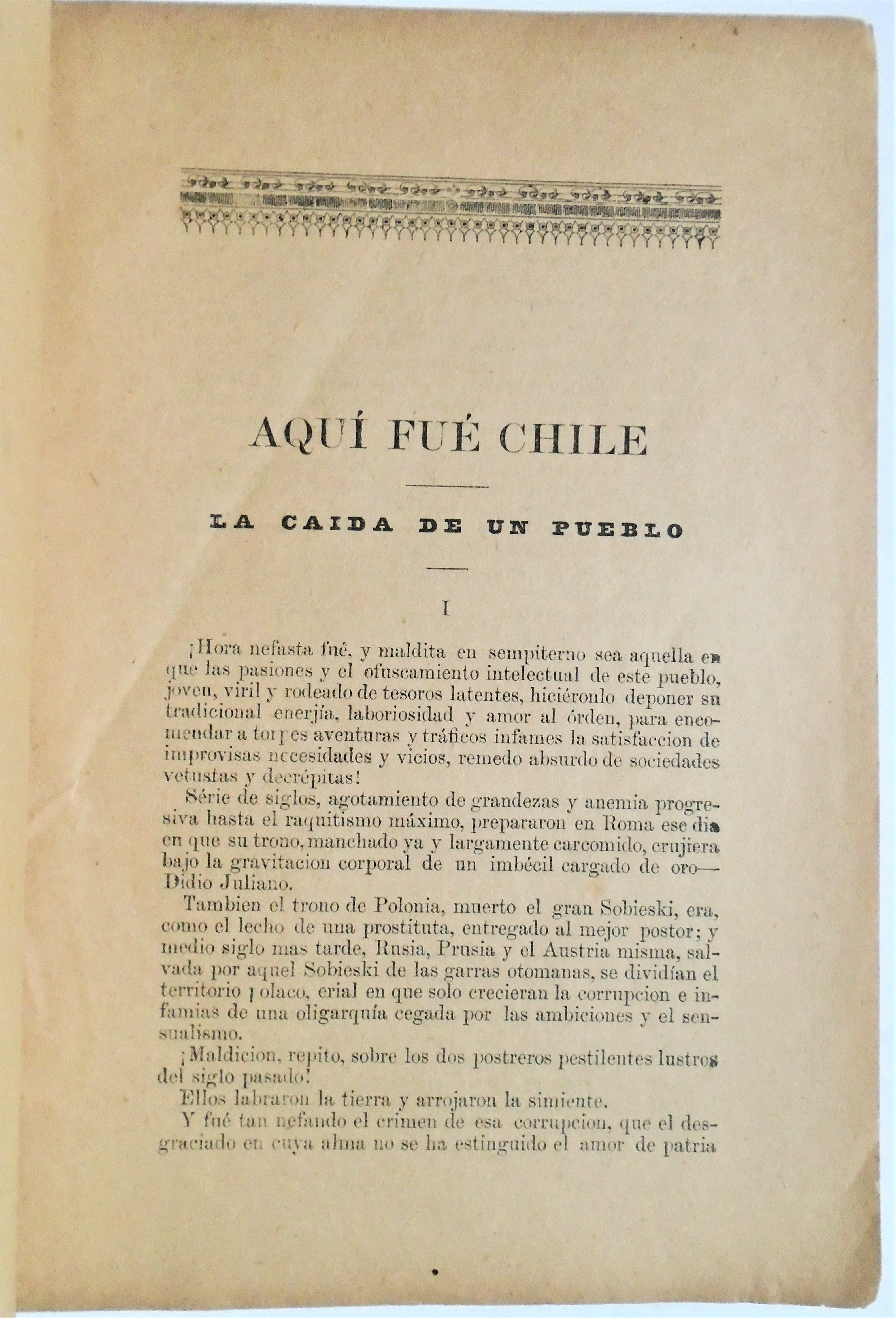 Aquí fue Chile caida de un pueblo (1898)