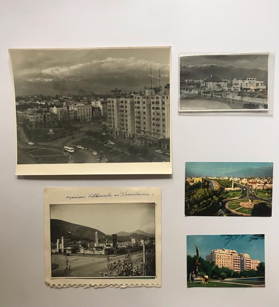 3 fotografías y 3 postales  de la comuna de Providencia 