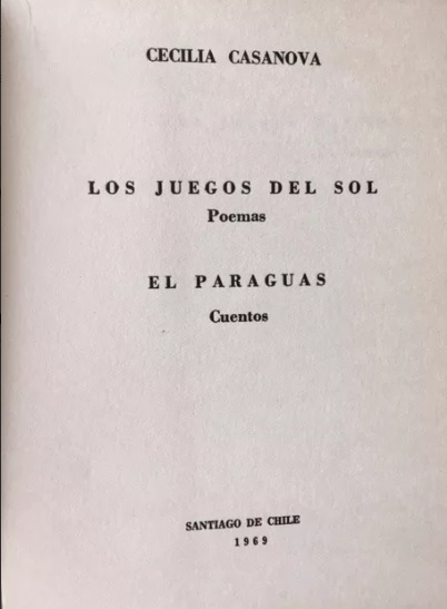 Cecilia Casanova. Poemas y cuentos