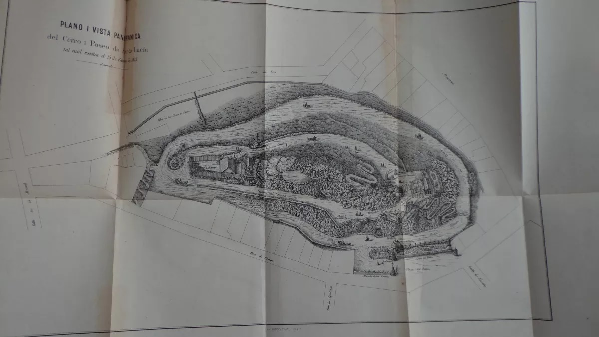 Benjamín Vicuña Mackenna. El Paseo de Santa Lucía, lo que es i lo que deberá ser : Segunda Memoria de los trabajos ejecutados desde el 10 de setiembre de 1872 al 15 de marzo del presente año presentada a la Comisión directiva del paseo, por el Intendente 