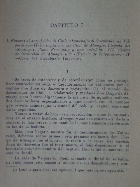 Tacito ( Gabriel Alvarez) - Historia del Descubrimiento de Valparaiso