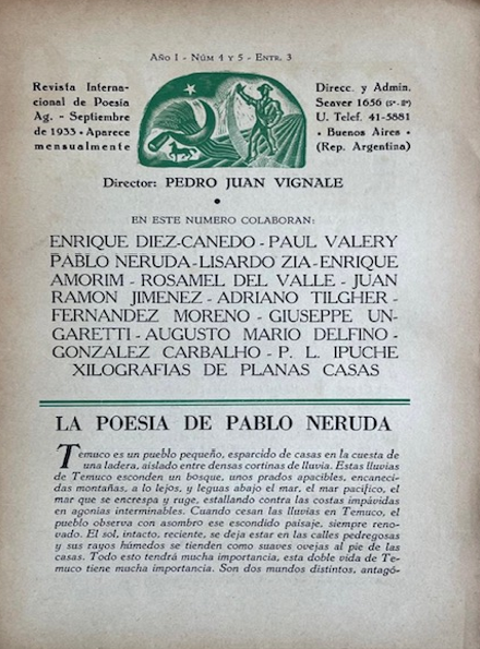 Pedro Juan Vignale (dir.). Poesía. Revista Internacional de Poesía.