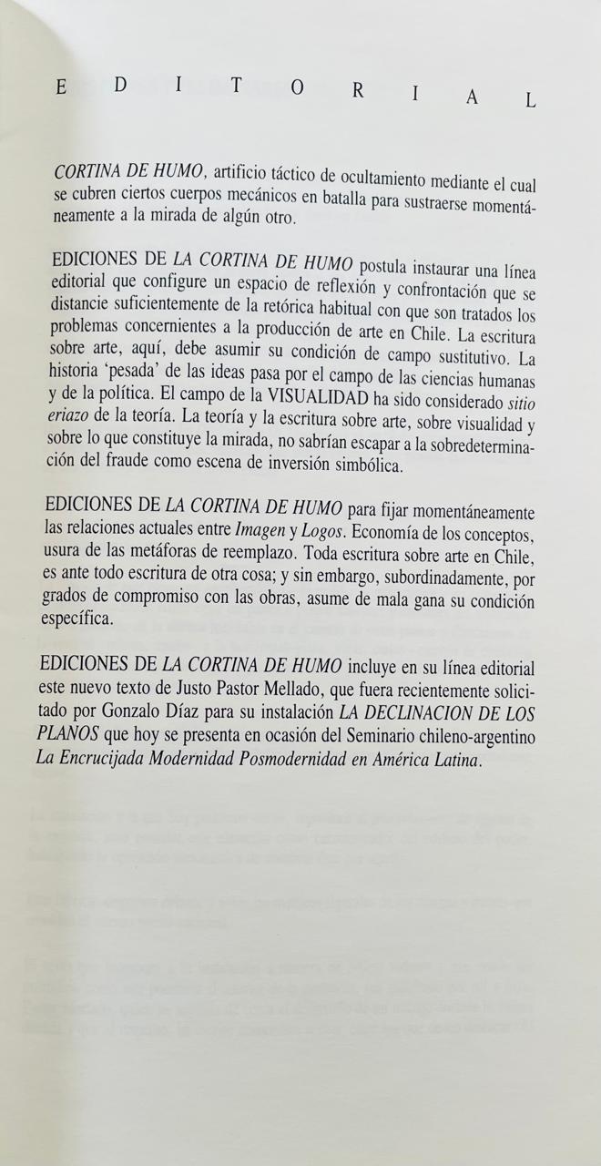 Gonzalo Díaz	La declinación de los planos