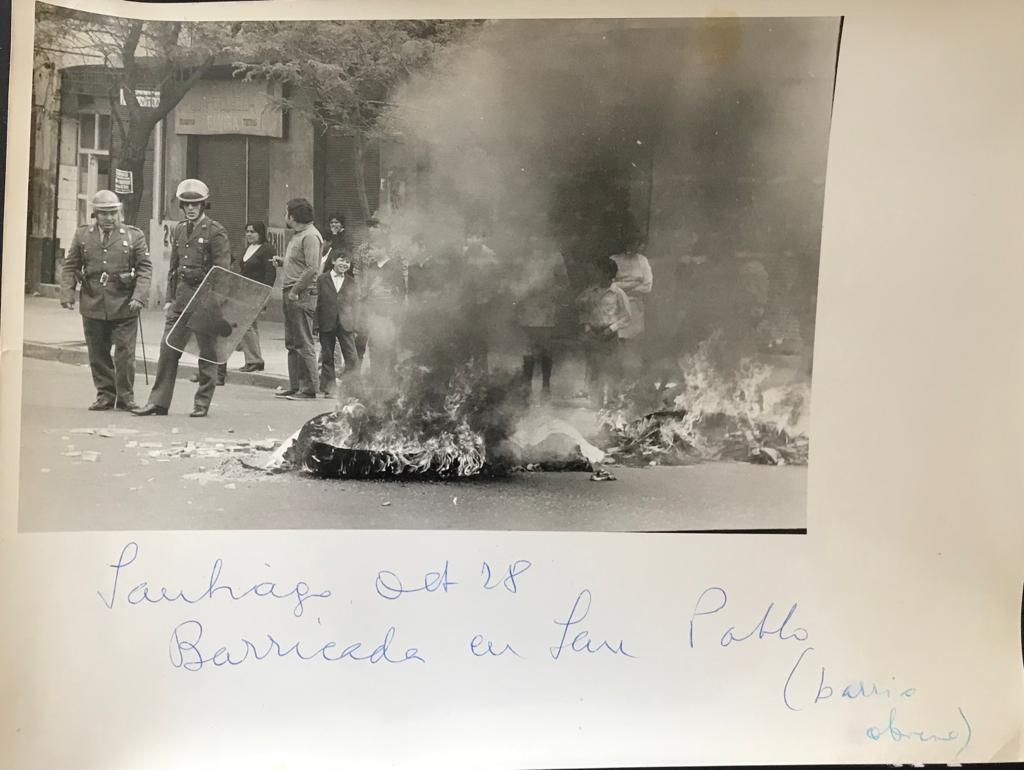 10 Fotografias de protestas en Santiago en 1973. 