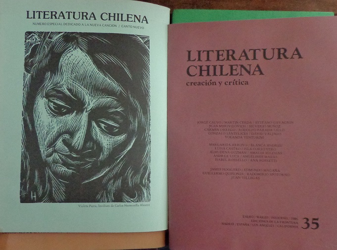 Ana Maria Velasco. Literatura chilena en el exilio.