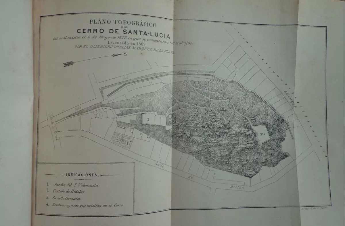 Benjamín Vicuña Mackenna. El Paseo de Santa Lucía, lo que es i lo que deberá ser : Segunda Memoria de los trabajos ejecutados desde el 10 de setiembre de 1872 al 15 de marzo del presente año presentada a la Comisión directiva del paseo, por el Intendente 