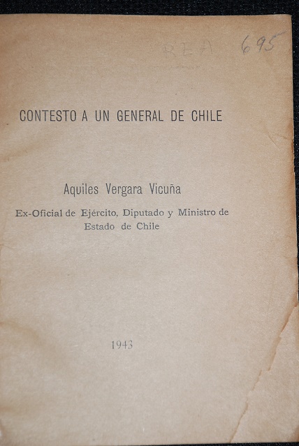 Aquiles Vergara Vicuña - Contesto a un general de chile