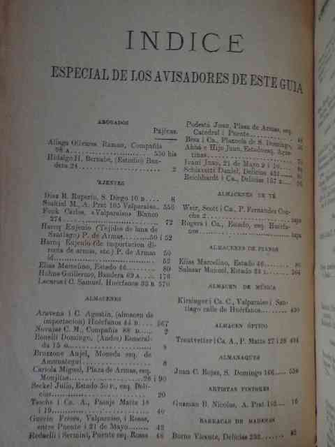 Pedro Regalado Rojas - Guia Jeneral de Santiago para 1889