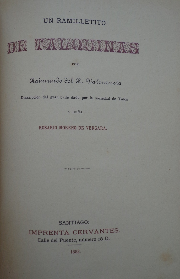 Raimundo del R. Valenzuela. De como despidio Talca a don José Ignacio Vergara : (precedido de algunos apuntes biográficos)