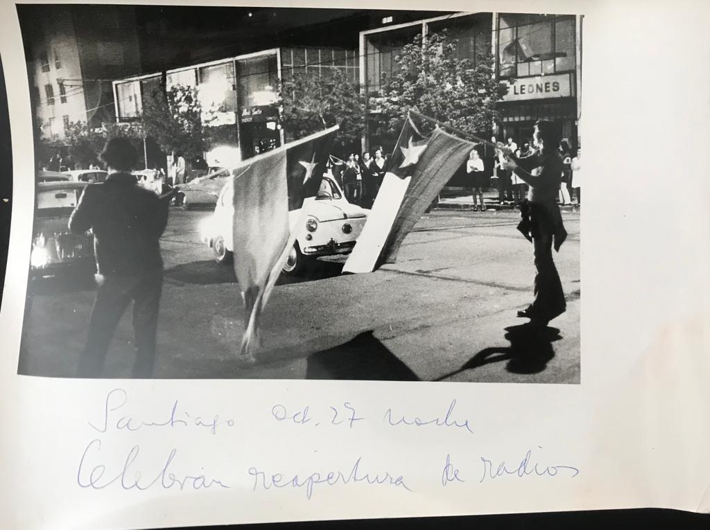 10 Fotografias de protestas en Santiago en 1973. 