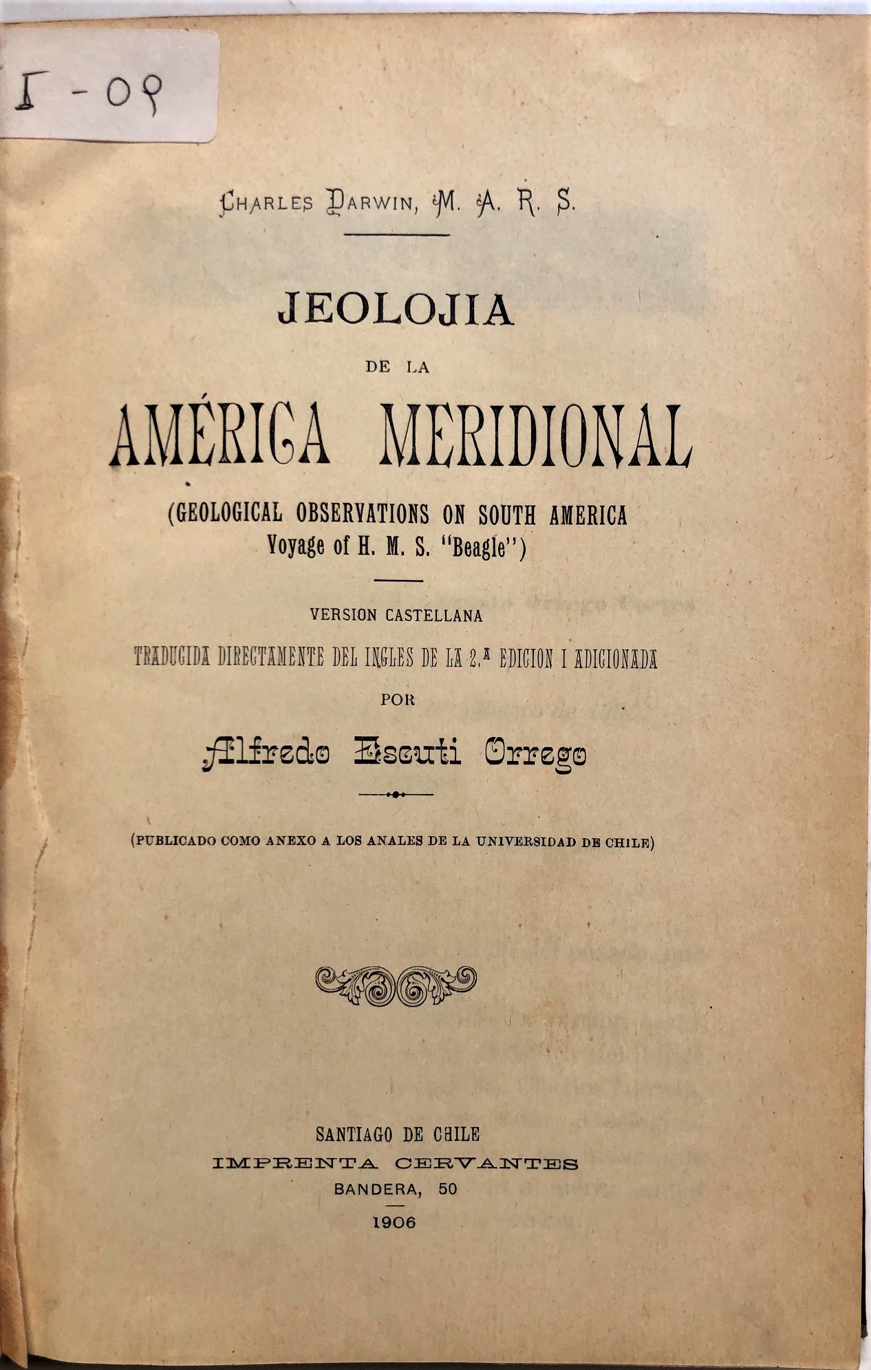 Charles Darwin - Geología de la América Meridional