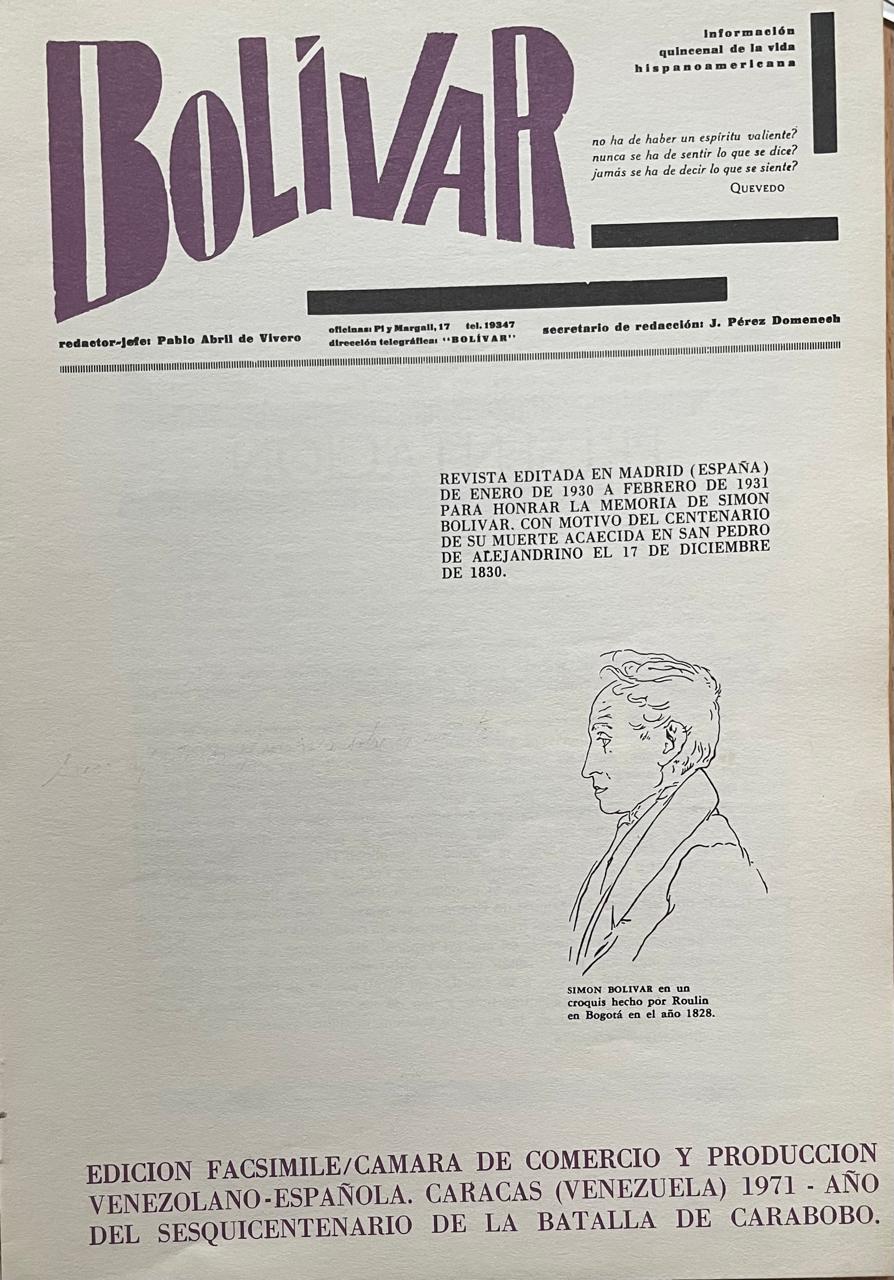 Pablo Abril de Vivero 	Bolivar  (Revista)