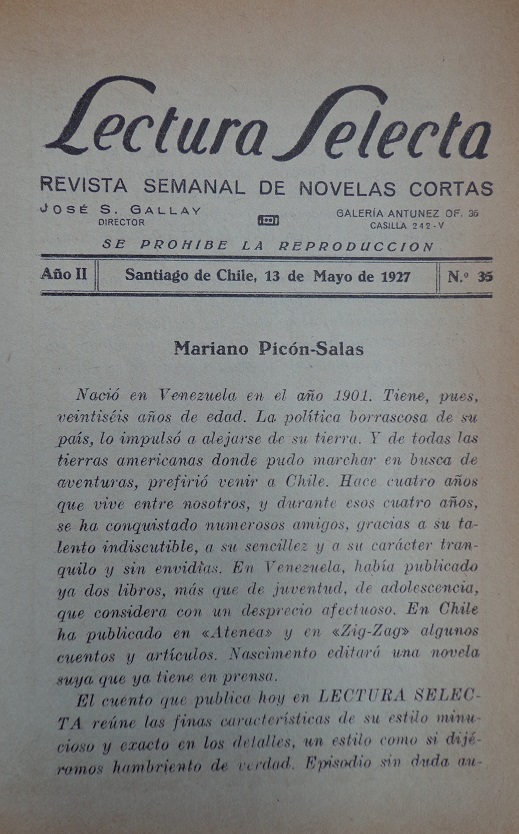 Mariano Picón-Salas. Aventura de un hombre vago 