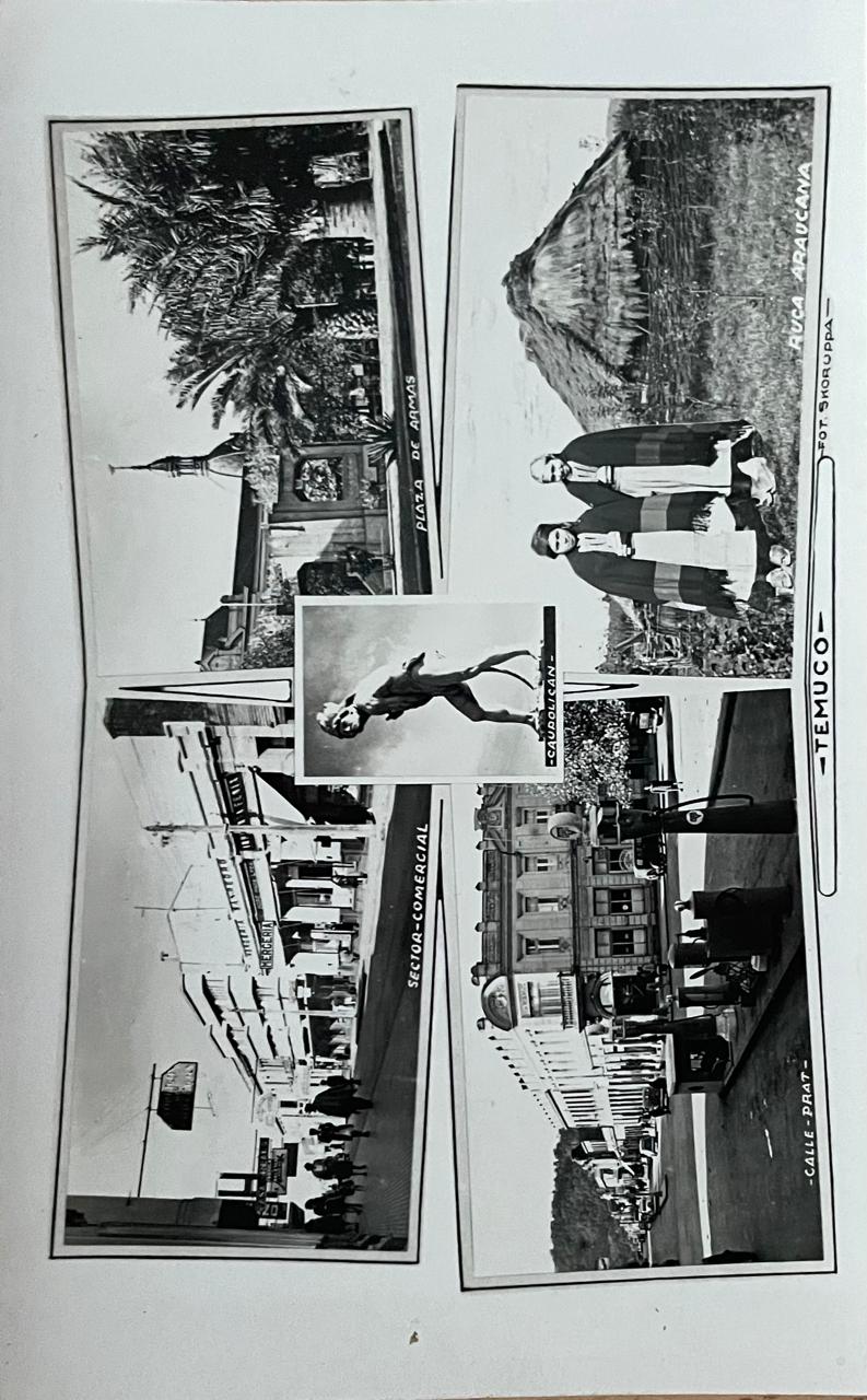4 postales, 2 fotopostales y 2 fotos de mapuches