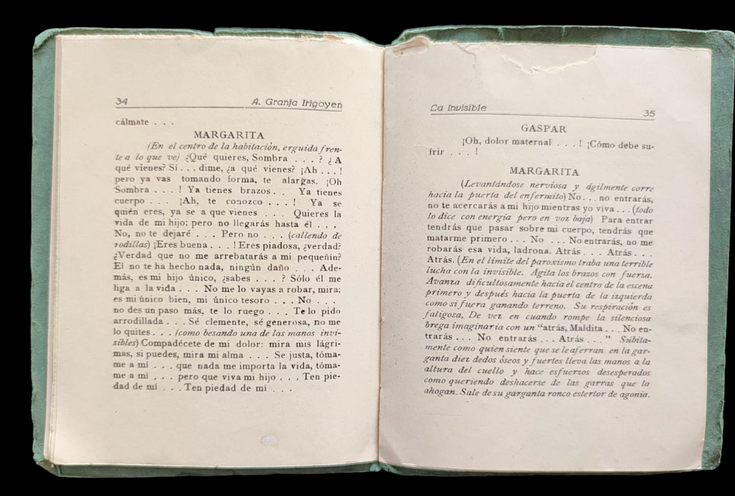 A. Granja Irigoyen.	La Invisible. Drama en un acto.