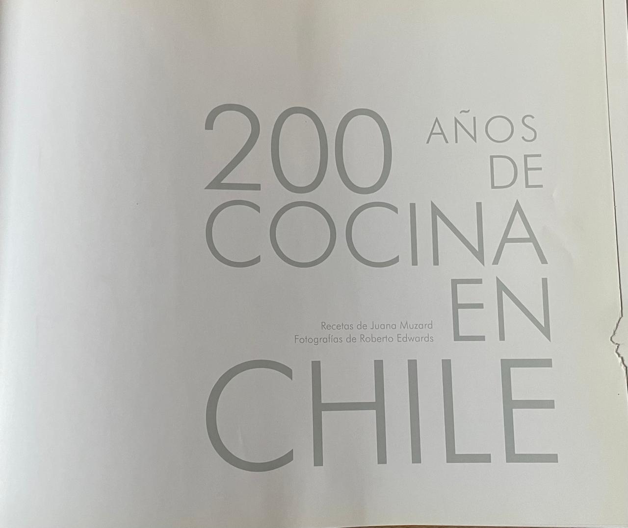 José Muzard, Juana Muzard, Sebastián Bernstein. 200 años de Cocina en Chile 