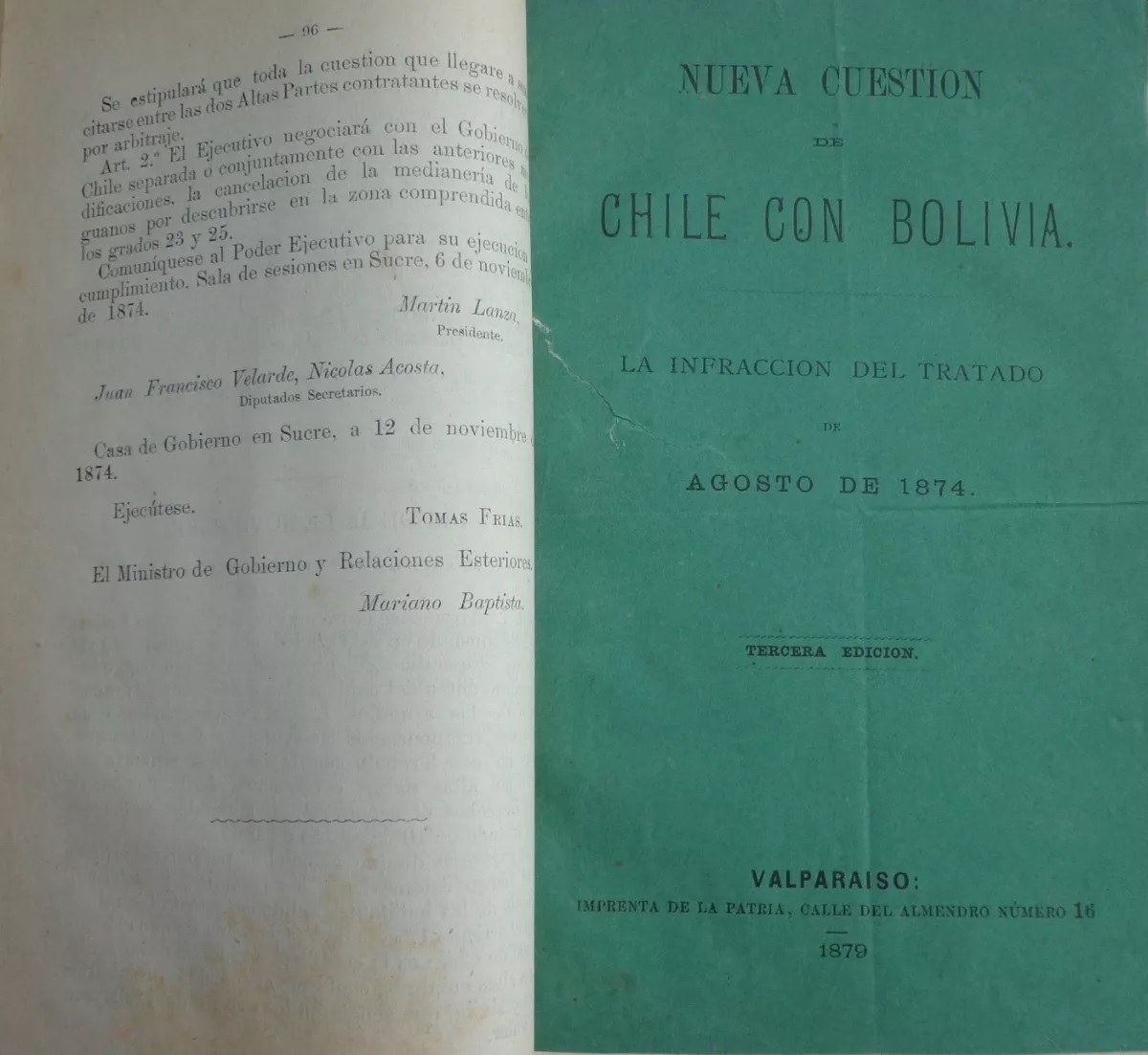 Alejandro Fierro Cuestión chileno-boliviana