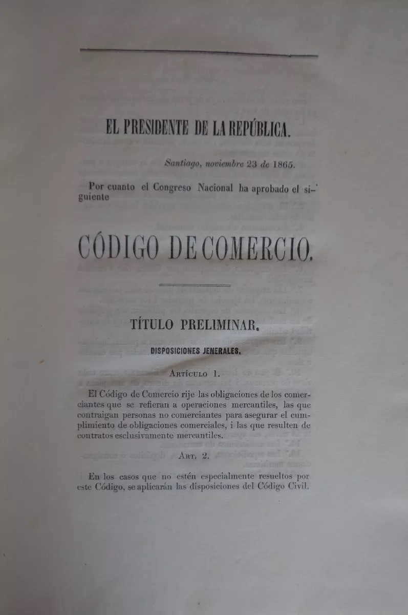 Código de Comercio de La Republica de Chile