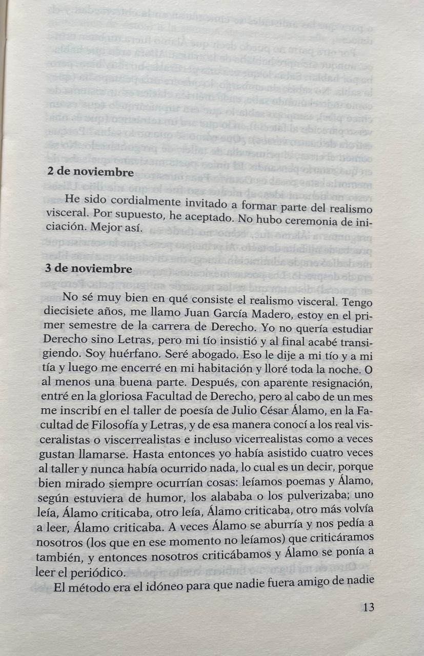 Roberto Bolaño	Los detectives salvajes 