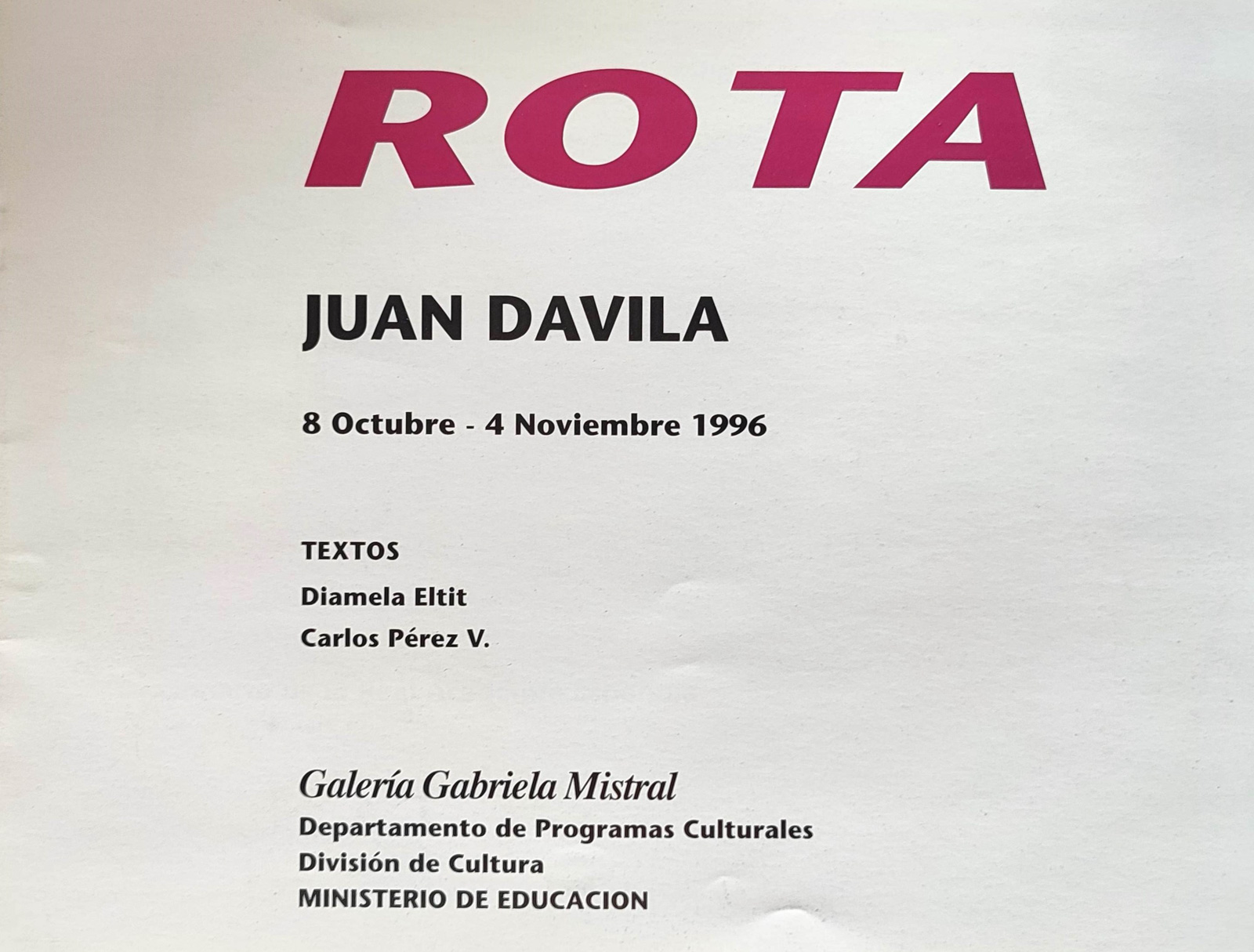 Juan Dávila. Rota. 