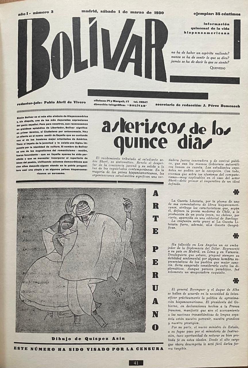 Pablo Abril de Vivero 	Bolivar  (Revista)