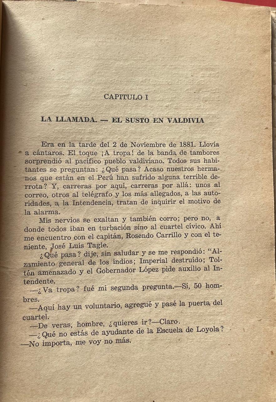 José del Carmen Alderete	Apuntes históricos. Sublevación de la Araucanía en 1881