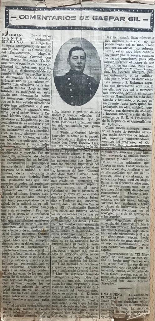 Carpeta sobre aspectos militares de Magallanes entre 1928-1930 