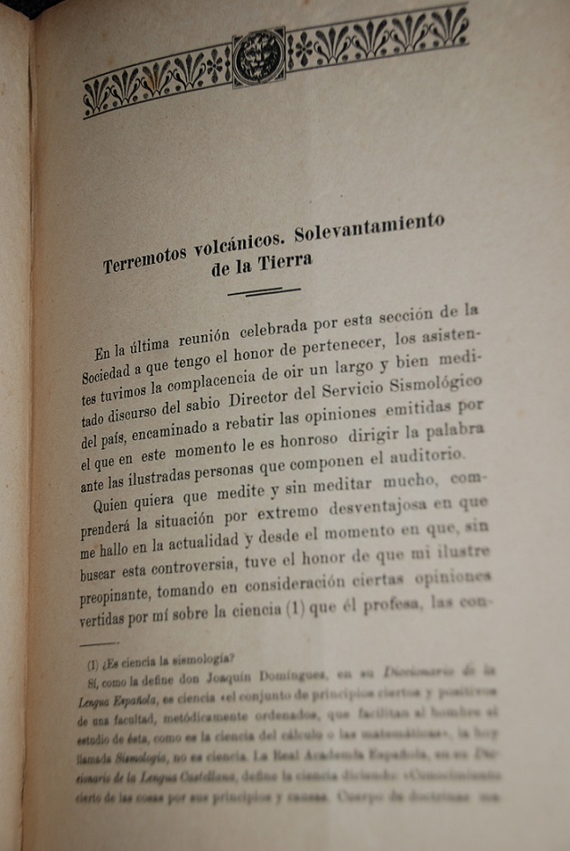 Alejandro Cañas Pinochet. - Los fenómenos sísmicos 