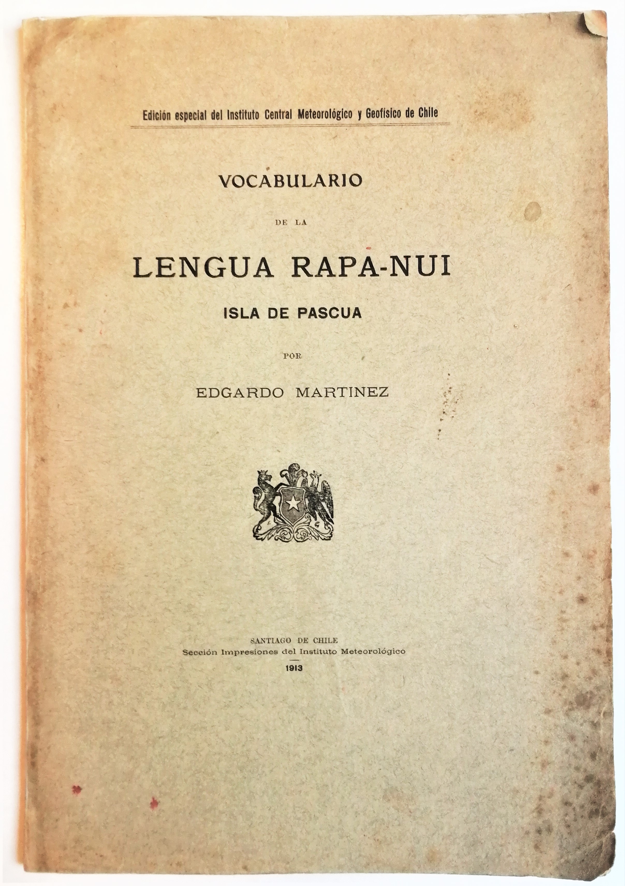 Edgardo Martínez - Vocabulario de la Lengua Rapa-Nui